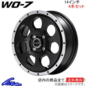 MID ロードマックス WO-7 4本セット ホイール キャロル【14×4.5J 4-100 INSET45】37系/97系 ROADMAX WO7 アルミホイール 4枚 1台分