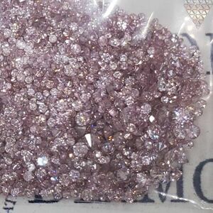 15 ピース 0.005 ct 合計 約 0.075 ct Fancy purplish pink + ピンク 系 天然 ダイヤモンド メレ 量り売り 品