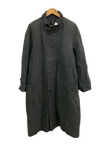 LANVIN◆コート/-/コットン/BLK/無地