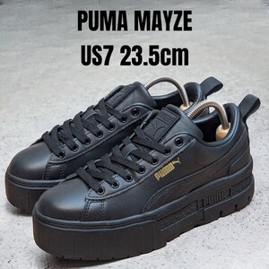 美品 PUMA MAYZE プーマ メイズ 23.5cm ブラック 厚底スニーカー　レディーススニーカー　PUMAスニーカー　PUMA厚底　PUMAメイズ