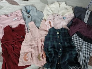 中古◆ 子供服女の子 10点 ◆GAP/アニエスb/コムサ/ハッカ/ユニクロ/カーディガン/ワンピース/80.90.100サイズ/キッズ/ガール/まとめ