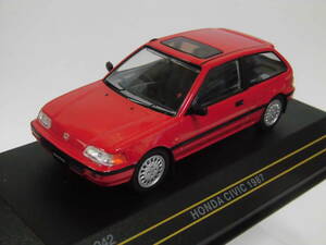 1/43 ホンダ グランド シビック 赤 サンルーフ 装着仕様 1987 Honda Grand Civic with Sun Roof Red 1987 送料込