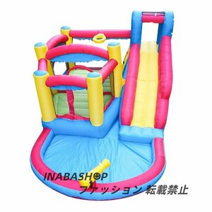 エアー遊具 折りたたみ 部屋遊び 室内遊具 バウンサー 子供 エア 送風機 エアブロー付き キッズハウス プレイハウス プール 滑り台付き