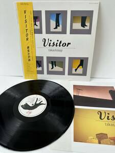 LP レコード 帯付き 来生たかお/VISITOR/KITTY 28MS0048 （管理No.7）