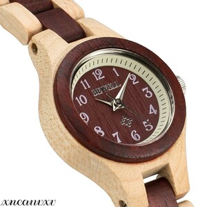 かわいい 木製腕時計 メープル 軽量 日本製クオーツ レディース 天然木 防水 クオーツ カジュアル オシャレ クラシック 女性 腕時計