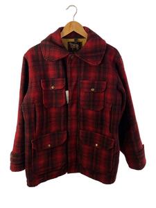 Woolrich◆50S/マッキノ-クルーザー/ジャケット/-/ウール/RED/チェック//