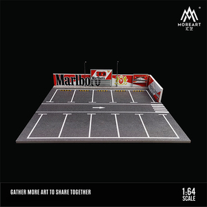 1/64　MOREART　駐車場　ジオラマ　照明付き　マルボロ　Marlboro　赤マル　ミニカー　模型　製作　ミニチュア●Ｇ１１