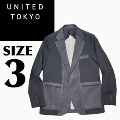 美品　UNITED TOKYO デニムドッキングジャケット　異素材再構築　3