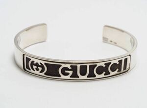 GUCCI/グッチ/シルバー＆レザーバングル/シルバー925/SV925/イタリア製/ITALY/J-05061/ブレスレット