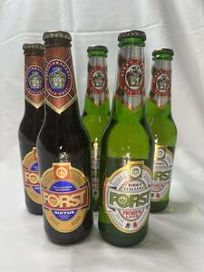 【入手困難品】FORST フォルスト 北イタリア 地ビール プレミアムラガー×3本 黒ビール×2本 輸入 ビール 瓶 330ml