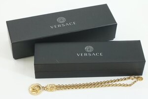 VERSACE ヴェルサーチ ネックレス メデューサ ラインストーン ゴールドカラー ヴィンテージ アクセサリー 3940-B