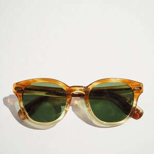 P1001P　▼OLIVER PEOPLES オリバーピープルズ▼　Cary Grant Sun セルフレーム サングラス クリアブラウンベージュ メンズ rb mks