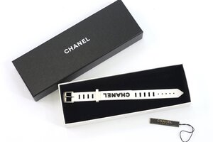 CHANEL シャネル ラバー ブレスレット バングル 99P 白 ホワイト ヴィンテージ アクセサリー レディース　3672-A