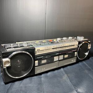 SANYO サンヨー MR-WU4 ラジカセ 昭和レトロ 黒 ダブルラジカセ