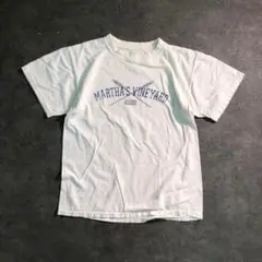 【ヴィンテージ】プリント　半袖Tシャツ　インポート　白　古着used SM5