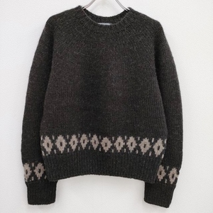 MARGARET HOWELL BULKY WOOL 定価41800円 578-3263014 ニット 23AW ダークブラウン マーガレットハウエル 4-0221T 233820