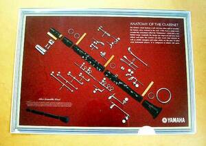 貴重 珍《ヤマハ クラリネット　アナトミー　クリアファイル》 :管楽器　吹奏楽　オーケストラ