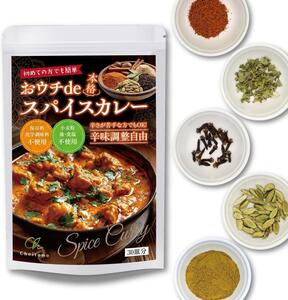 おウチde本格スパイスカレー カレー粉 カレーパウダー レシピ付き 無添加 30食分 初心者 子どもも食べやすい辛味調整タイプ