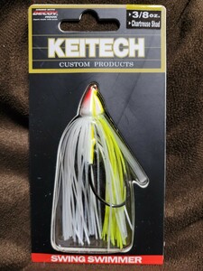 ★KEITECH★SWING SWIMMER 3/8oz ケイテック スイングスイマー 10.5g 484 Chartreuse Shad 新品未開封品 シャロー攻略専用スイムジグ