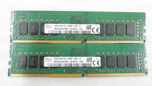 1円～ デスクトップパソコン用メモリ SKhynix 16GB 2R×8 PC4-2400T ×2枚組 中古動作品(A604)