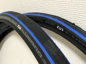 【送料無料】Schwalbe LUGANO2 ブラック×ブルー　700×25C 新品2本セット