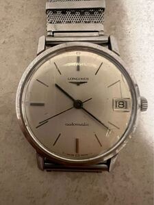 1円スタート　 LONGINES ロンジン automatic デイト　AT/自動巻　ラウンド 稼働　シルバー文字盤　アンティーク　腕時計　メンズ　