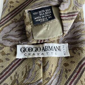 GIORGIO ARMANI(ジョルジオアルマーニ) ブラウン模様ストライプネクタイ