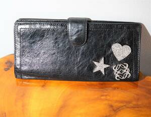 【希少】ロエベ　財布　二つ折り　長財布　カラー　総革製　オールレザー
