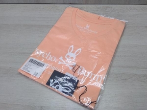 【未使用品】 Psycho Bunny/サイコバニー　 半袖Tシャツ　CS296　ピマコットンVネックベーシックロゴTシャツ　オレンジ　サイズM