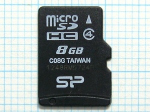 ★SILICON POWER microSDHC メモリーカード ８GB 中古★送料８５円・１８５円