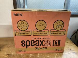 未使用？ NEC パーソナル ファクシミリ ファックス スピークス speax 23 CL 22421ym