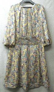cacharel キャシャレル：花柄 ワンピース 36 （ cacharel Flower Dress 36 MADE IN JAPAN 