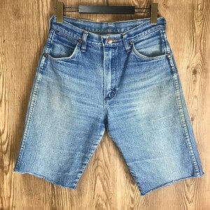 USA製 70s VINTAGE Wrangler 13MWZ カットオフ デニム パンツ メンズ 30×34 ショーツ ショートパンツ ラングラー 古着 e24051804