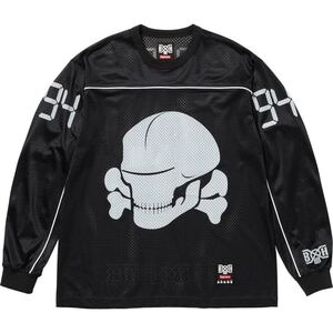 【新品未使用】 23AW 24 新品 SUPREME シュプリーム BOUNTY HUNTER MESH MOTO JERSEY ジャージ Tシャツ BLACK 黒 バウンティーハンター