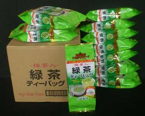 【送料無料】伊勢茶 抹茶入り 緑茶　ティーバッグ １袋120g（4g×30ケ）1箱10袋 河原製茶 三重県 賞味期限2025.10.6 沖縄・離島送料500円