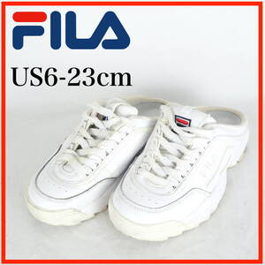 MK9540*FILA*フィラ*レディースミュール*US6-23cm*白