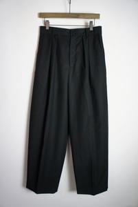 新品 little suzieリトルスージー LS22287P 2tuck Tapered Slacks ワイド スラックス パンツ ブラック黒1009O★2