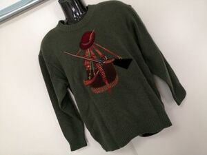 kkyj3792 ■ Saint Joie ■ サンジョア ニット セーター ウール混 オリーブグリーン 緑 M