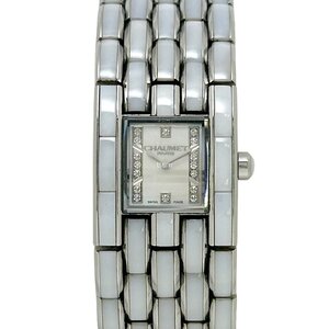 CHAUMET ショーメ W19635-35A Khesis White crystal ケイシス ホワイトクリスタル ピンクシェル クオーツ J63