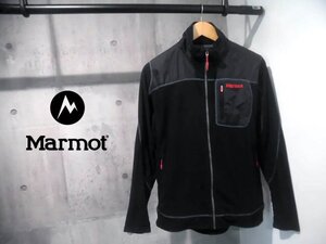 Marmotマーモット Trek Fleece Jacketトレック フリースジャケットM/ナイロン切替 ライトフリース ジップ ジャケット/黒/メンズ/MJF-F1097A