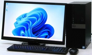 DELL Optiplex 7050-7700MT ■ 23インチ 液晶セット ■ i7-7700/SSD+HDD/RADEON R9 360/第7世代/最新OS搭載/Windows 11 デスクトップ