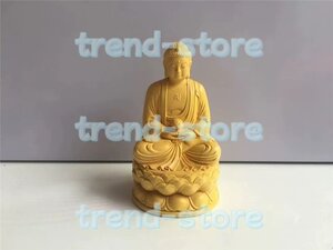 阿弥陀如来 彫刻工芸品 時代木彫 古美術 細密彫刻 仏教美術 木彫仏教　仏師で仕上げ品