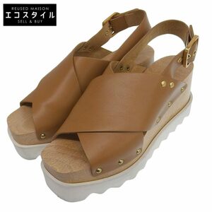 美品 STELLA McCARTNEY ステラマッカートニー PLASTIC SANDAL PERCY パーシー サンダル レディース LIGHT TAN ライトタン 36