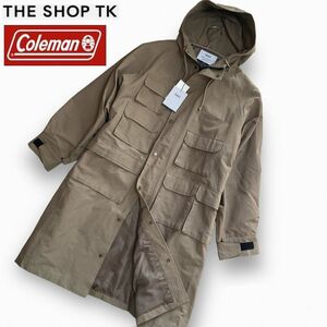 ★新品 Ｃoleman×THE SHOP TK コールマン×タケオキクチ 別注 L ベージュ ファンクションポケットロングマウンテンパーカ ロングコート★