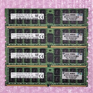 【動作確認済み】SK Hynix DDR4-2133 16GB 4枚セット (計64GB) PC4-17000 ECC REG/Registered RDIMM