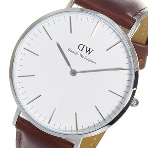 ダニエルウェリントン DANIEL WELLINGTON 腕時計 CLASSIC ST MAWES 40 シルバー 0207DW DW00100021 ホワイト ブラウン ホワイト