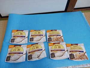 アルファ米 100g 7袋セット 尾西 たけのこご飯 白米 保存食 非常食 アルファ化米 防災