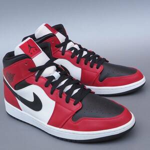 美品!! US 12 /30cm 限定!! 20年製 限定 nike AIR JORDAN 1 MID CHICAGO BLACK TOE エアジョーダン1 シカゴ ブラックトゥ 554724-069