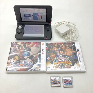 D083-K22-7100 NINTENDO 任天堂 3DS LL SPR-001(JPN) 本体/コード/ソフト付き 黒子のバスケ メイドインワリオ 他 通電確認/初期化OK