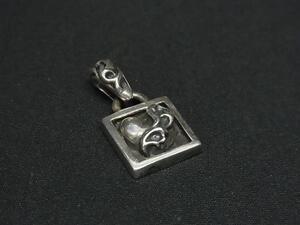 1円 ■美品■ CHROME HEARTS クロムハーツ フレームドハート SV925 ネックレストップ ペンダントトップ チャーム シルバー系 FG3968